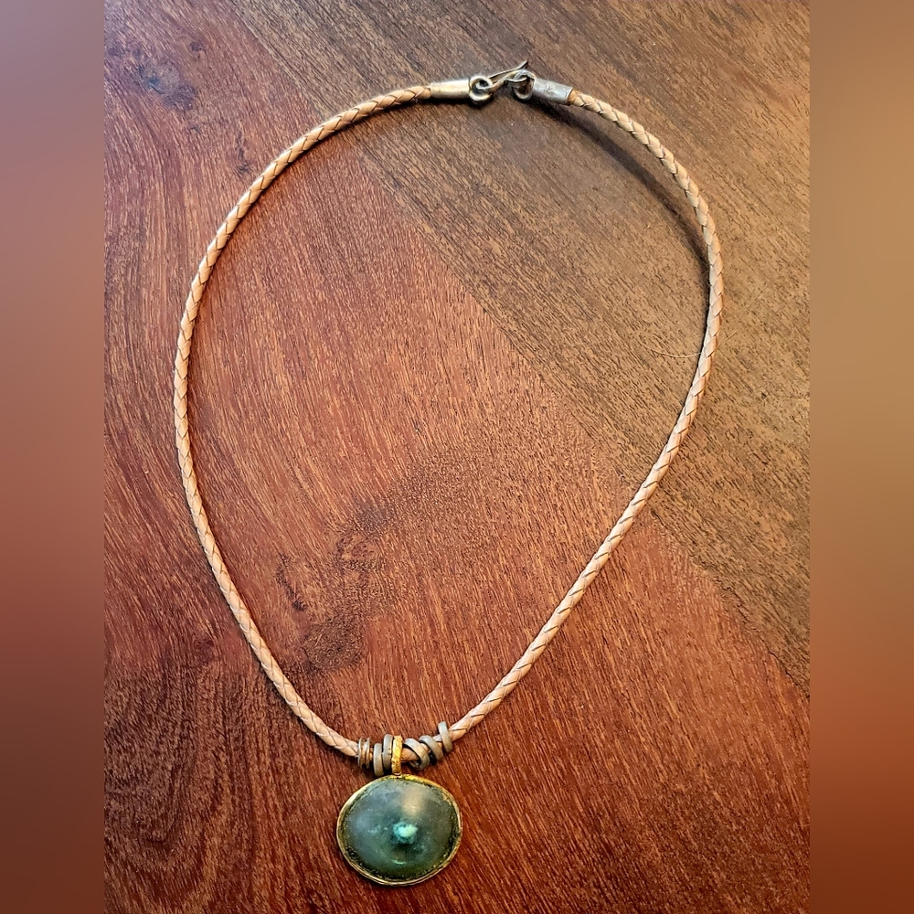 Mesmerizing Real Mediterranean Sea Glass Pendant Necklace